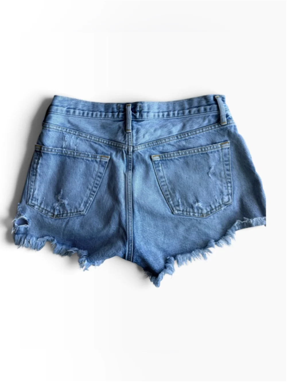 AGOLDE Parker Denim Cutoff Shorts Size 27 Distressed Frayed Hem 100% Cotton